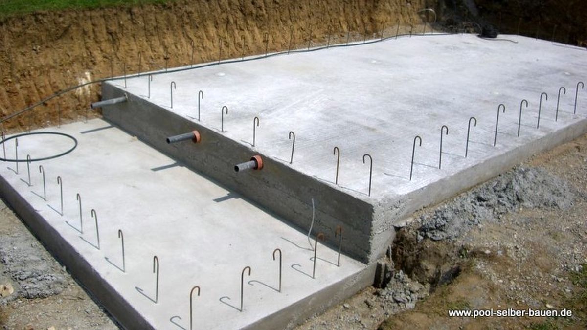 Bodenplatte Fundament für einen Pool erstellen - Pool ...